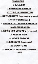 Click to enlarge The Warriors - The Westcoast Bar, Margate 23.4.16